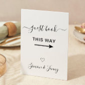 Trouwgast boek deze manier teken Sjabloon Kaart