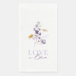 Trouwgast Handdoek 'Love in Bloom Bloemen' Servet