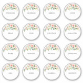  trouwgast Naam Bedankt Sticker (Voorkant)