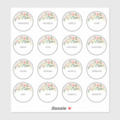  trouwgast Naam Bedankt Sticker (Vel)