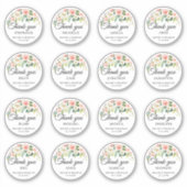  trouwgast Naam Bedankt Sticker (Voorkant)