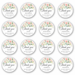  trouwgast Naam Bedankt Sticker