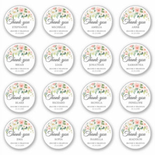  trouwgast Naam Bedankt Sticker