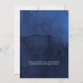 Trouwgast Navy Blauw en Zilver Bloemmotief Beperkt Aankondiging (Achterkant)