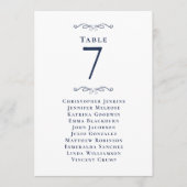 Trouwgast zitplaatsindeling Tafelnummer Chic Blauw (Voorkant)