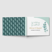 Trouwgastboek Eucalyptus verlaat Mint Green Gastenboek (Volledig)