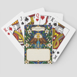 Trouwgastboek handtekeningendeck met Adelaar Pokerkaarten