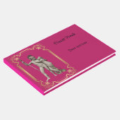 Trouwgastboek klassiek roze en goud gastenboek (Hoek)