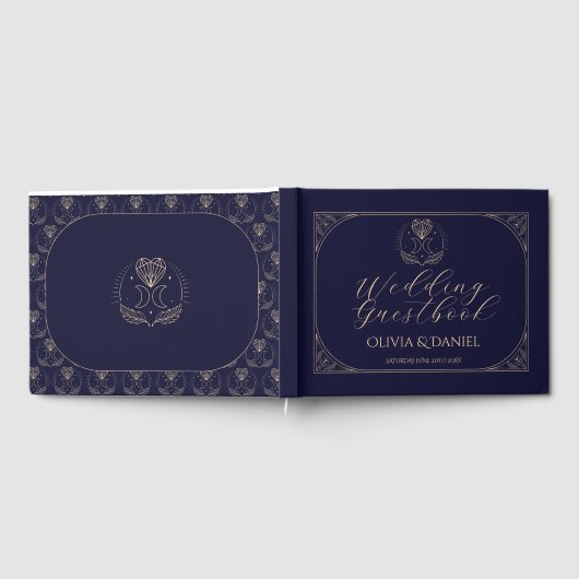 Trouwgastboek Kosmische Tarot Maan Sterren Uitgeli Gastenboek (Volledig)