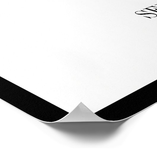 Trouwgastboekposter 'Mr en Mrs Modern Bold' Poster (Hoek)