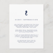 Trouwgastdetails Zeepaarden Bruiloft Informatiekaartje (Voorkant)