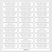 Trouwgasten adresetiketten 27 ontvangers namen sticker (Vel)