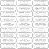 Trouwgasten adresetiketten 27 ontvangers namen sticker (Voorkant)