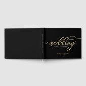 Trouwgasten en wensen Chic Gold Black Gastenboek (Volledig)