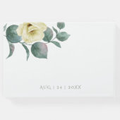 Trouwgastenboek | Elegante zonnige gele bloemen Gastenboek (Achterkant)
