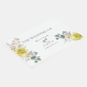 Trouwgastenboek | Elegante zonnige gele bloemen Gastenboek (Hoek)