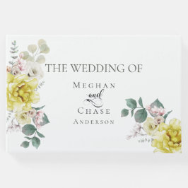 Trouwgastenboek | Elegante zonnige gele bloemen Gastenboek