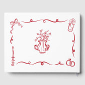 Trouwgastenboek grillige hand getekend gastenboek (Achterkant)