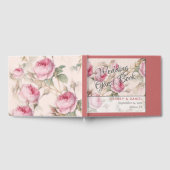 Trouwgastenboek met antieke roos gastenboek (Volledig)