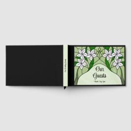 Trouwgastenboek met glas in lood gastenboek