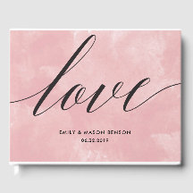Trouwgastenboek met liefde kalligrafie script