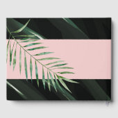 Trouwgastenboek met monogram en tropische bogen gastenboek (Achterkant)