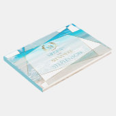 Trouwgastenboek | Modern geometrisch monogram Gastenboek (Hoek)