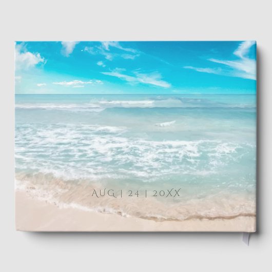 Trouwgastenboek | Modern geometrisch monogram Gastenboek (Achterkant)