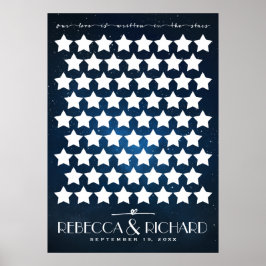 Trouwgastenboek | Onze Liefde/Sterren Poster