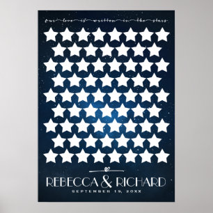 Trouwgastenboek   Onze Liefde/Sterren Poster