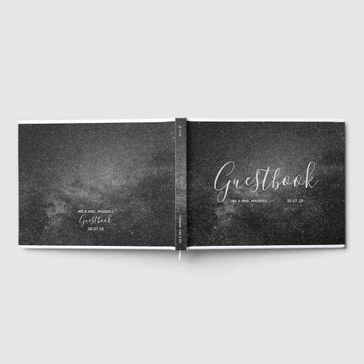 Trouwgastenboek | Space Stars Eternity Chic Gastenboek (Volledig)