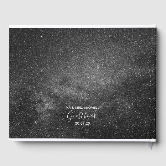 Trouwgastenboek | Space Stars Eternity Chic Gastenboek (Achterkant)