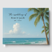 Trouwgastenboek voor tropisch strandhuwelijk