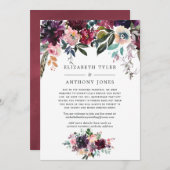 Trouwgastenlijst Bordeaux wijn verkleind Aankondiging (Voorkant / Achterkant)