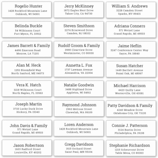  trouwgastensticker voor adresetiketten sticker (Voorkant)