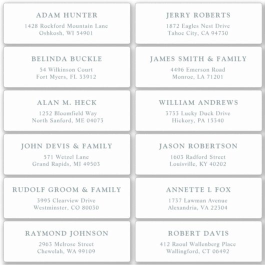  trouwgastensticker voor adresetiketten sticker (Voorkant)