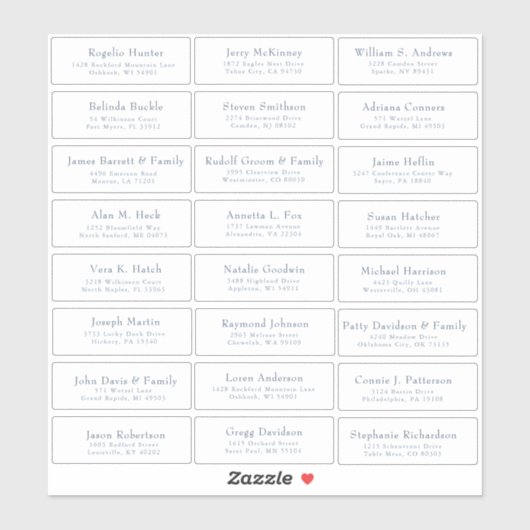 trouwgastensticker voor adresetiketten sticker (Vel)