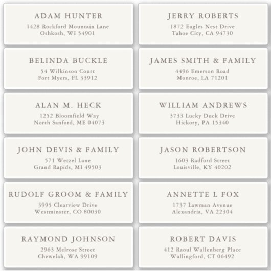  trouwgastensticker voor adresetiketten sticker (Voorkant)