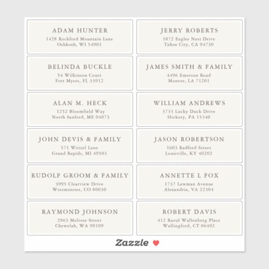  trouwgastensticker voor adresetiketten sticker (Vel)