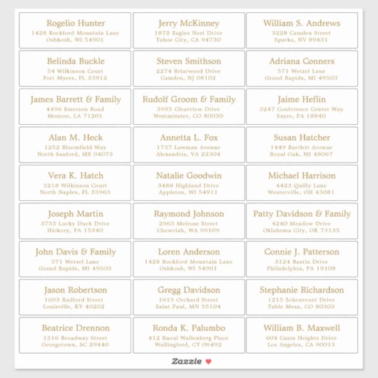  trouwgastensticker voor adresetiketten sticker (Vel)