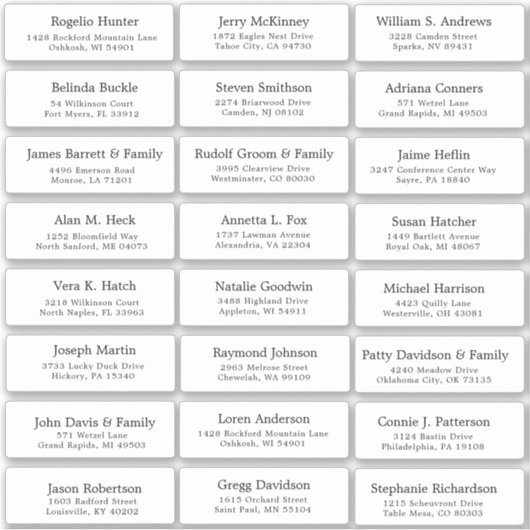  trouwgastensticker voor adresetiketten sticker (Voorkant)