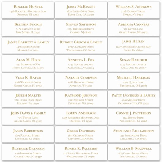  trouwgastensticker voor adresetiketten sticker (Voorkant)