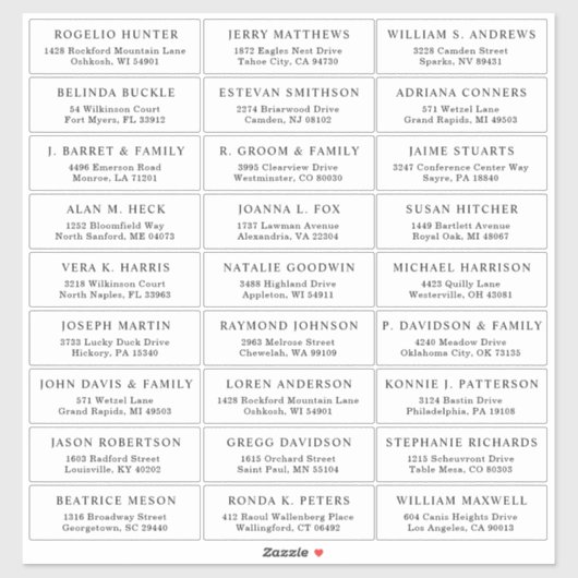  trouwgastensticker voor adresetiketten sticker (Vel)