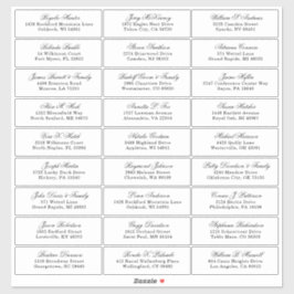  trouwgastensticker voor adresetiketten sticker