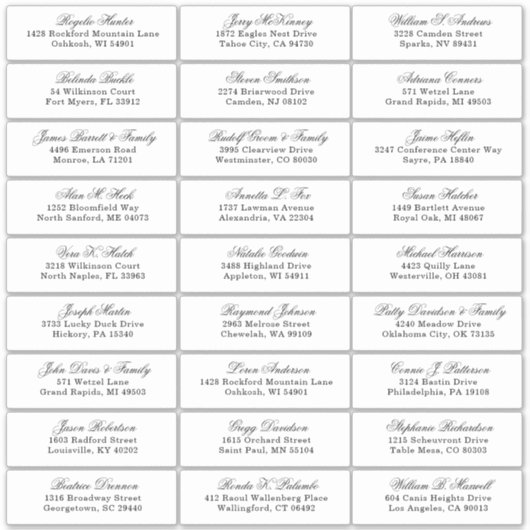  trouwgastensticker voor adresetiketten sticker (Voorkant)