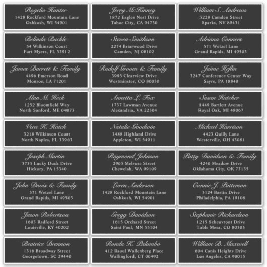  trouwgastensticker voor adresetiketten sticker (Voorkant)