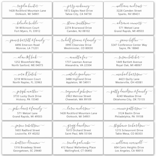  trouwgastensticker voor adresetiketten sticker (Voorkant)