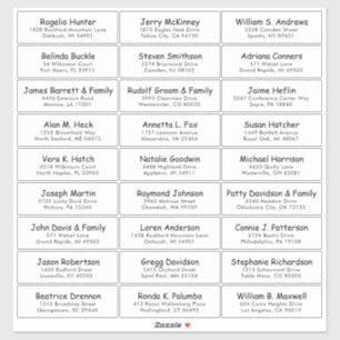  trouwgastensticker voor adresetiketten sticker