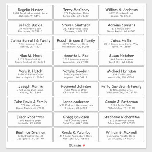  trouwgastensticker voor adresetiketten sticker (Vel)