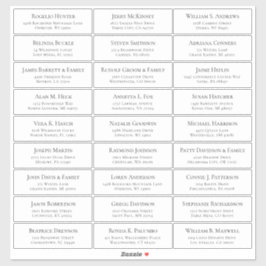  trouwgastensticker voor adresetiketten sticker